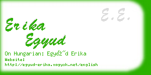 erika egyud business card